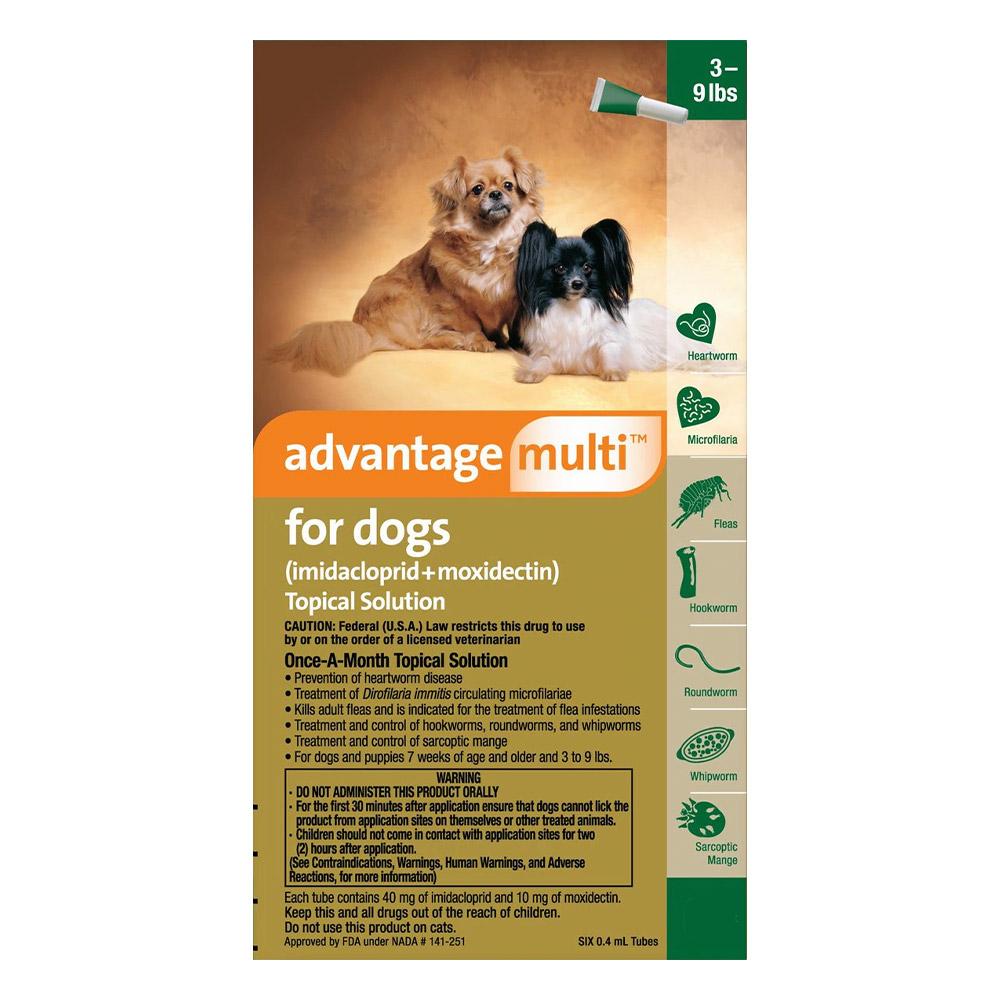 Advantage multi for 2025 heartworm positive dogs