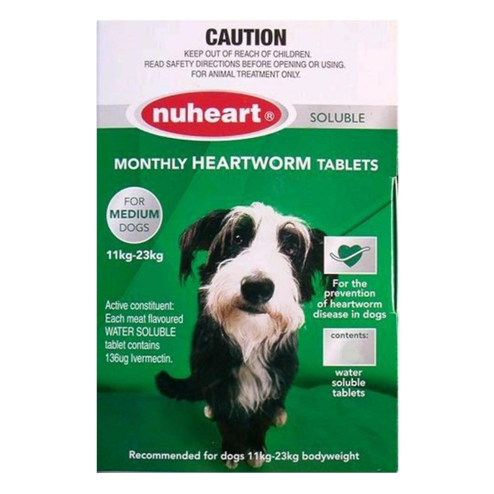Buy Heartgard Plus Generic Nuheart Medium Dogs 26-50lbs (Green) - Free  Shipping
