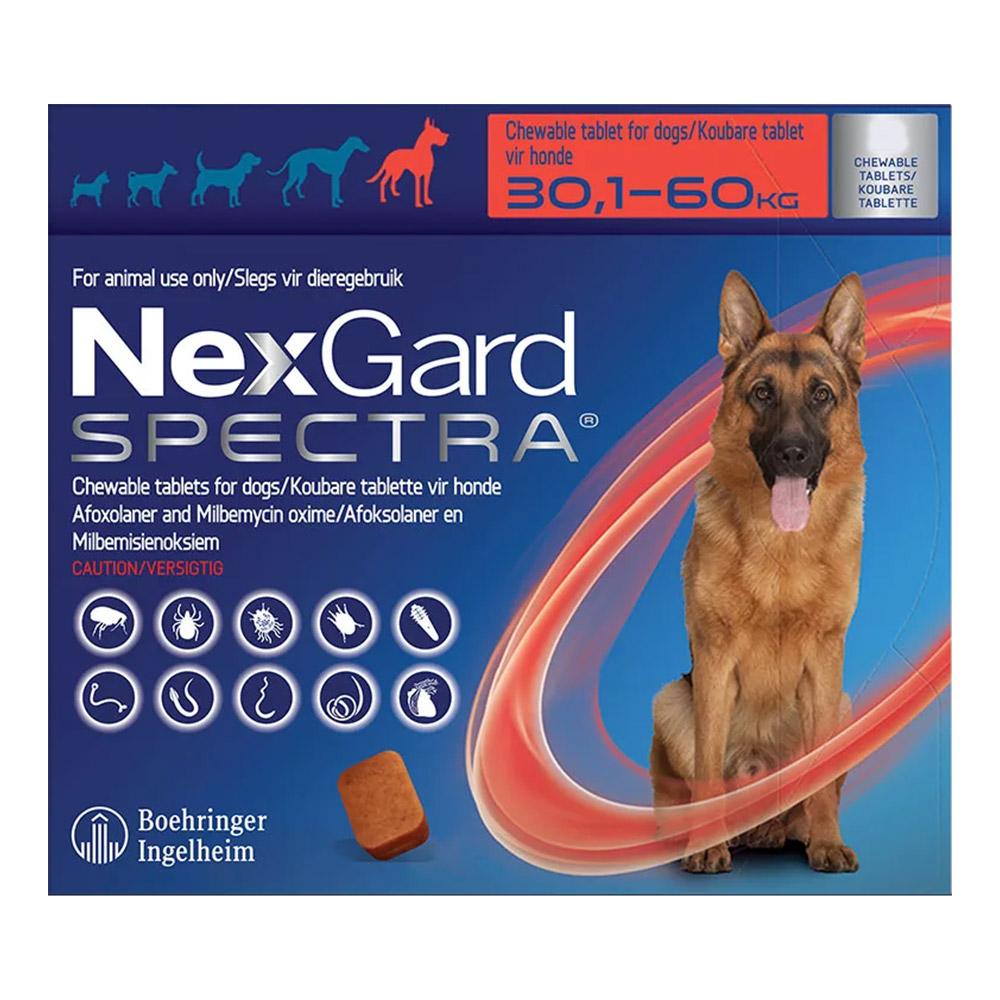 Buy Nexgard Spectra For Xlarge Dogs (66-132 Lbs) Red - Free Shipping