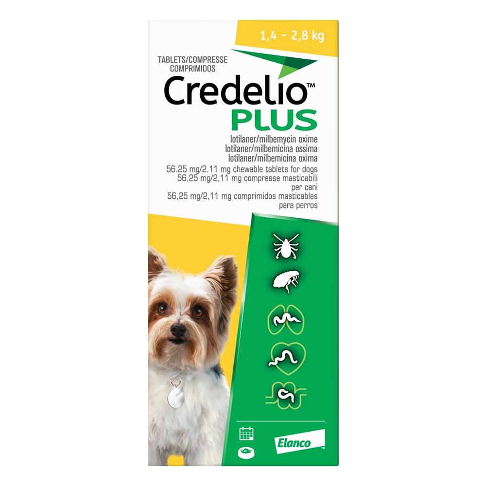 

Credelio Plus For Extra Small Dog 1.4-2.8kg Yellow 6 Chews