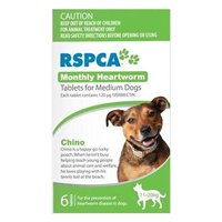 

"Rspca Heartworm Tablets Medium Dog 23-44lb Green, 10-20kg 3 Tablet"