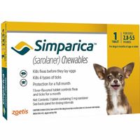 

Simparica Chewables For Dogs 2.8-5.5 Lbs Yellow 6 Pack