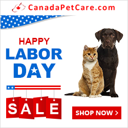 Happy Labor Day from CanadaPetCare.com! Get 12% Off + Free Shipping. Code: LBDY12